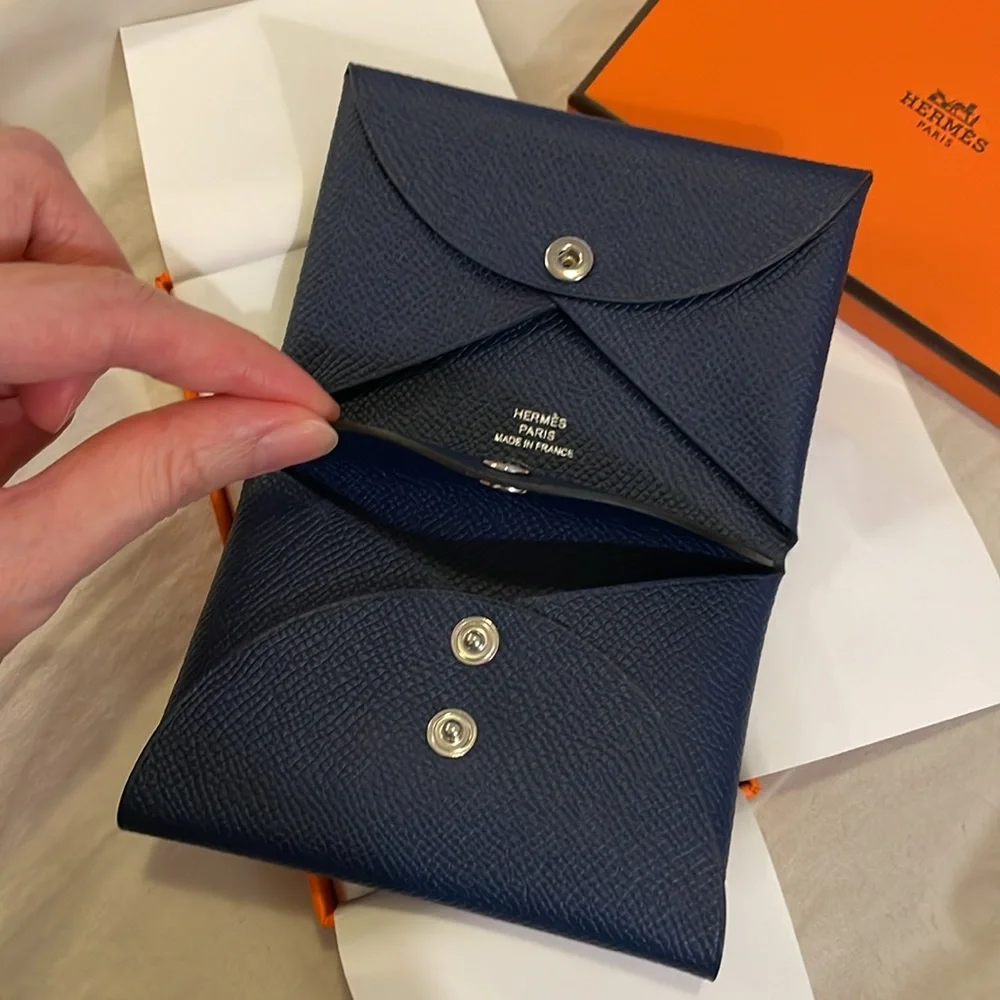 Authentic Hermes navy  Epsom leather wallet - Picture 13 of 13